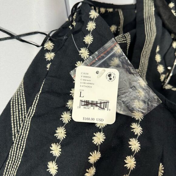 FREE PEOPLE JUNI MINI DRESS IN BLACK NWT LARGE - Picture 8 of 8